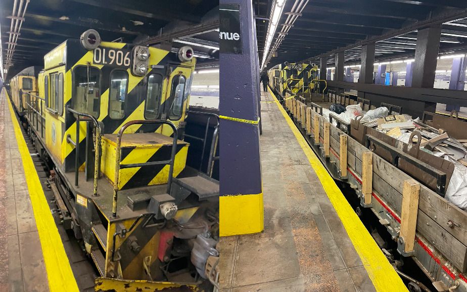 subway trash train haulin' trash